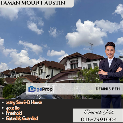 Mount Austin@Austin Perdana 2-stry Semi-D House For Sale, Johor, Johor Bahru