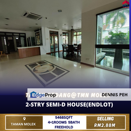 Taman Redang@Molek 2-stry Semi-D Endlot House For Sale (Facing Southwest), Johor, Johor Bahru