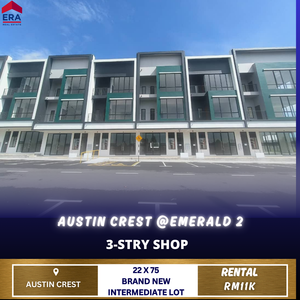 Austin Crest @Emerald 2 3-stry Brand New Shop For Rent for Rental @RM11 ...