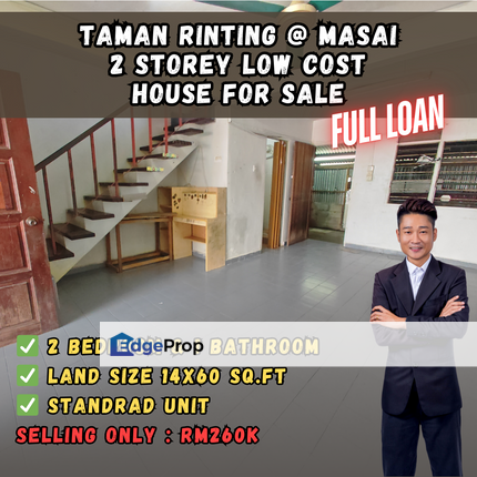 Taman Rinting Low Cost House Full Loan, Johor, Masai