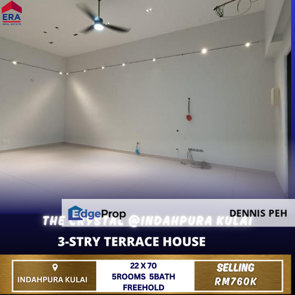 The Crystal @Indahpura Kulai 3-stry Terrace House For Sale, Johor, Kulai