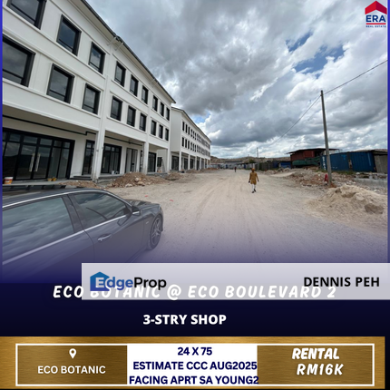 Eco Botanic @Eco Boulevard 2 3-stry Shop For Rent (Expect CCC On Aug2025), Johor, 