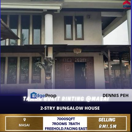 Tmn Bukit Rinting@Masai 2-stry Bungalow Renovated House For Sale (Facing East), Johor, Masai
