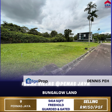 Indah Villa @Permas Jaya 5414sqft Bungalow Land For Sale , Johor, Permas Jaya/Senibong