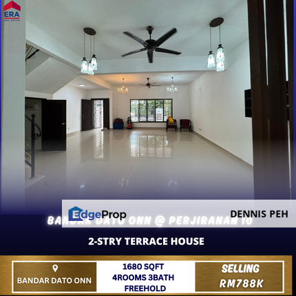 Bandar Dato Onn,Perjiranan 10 2-stry House For Sale  , Johor, Johor Bahru