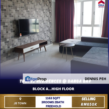 Tropez Residence @Danga Bay Blk A High Floor For Sale, Johor, Johor Bahru
