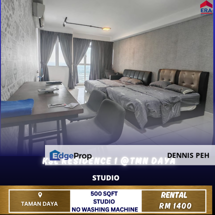 Ksl Residence 1@Daya Studio High Floor For Rent (No Washing Machine), Johor, Johor Bahru