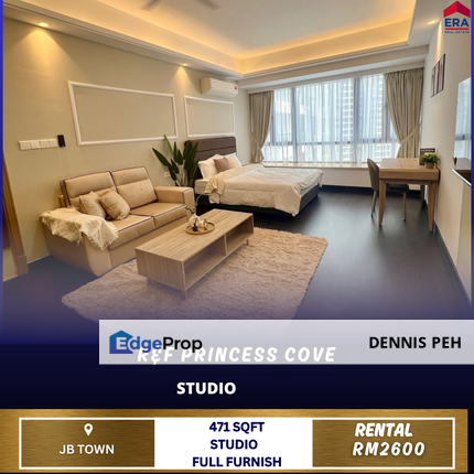 R&F Princess Cove Studio Brand New House For Rent, Johor, Johor Bahru