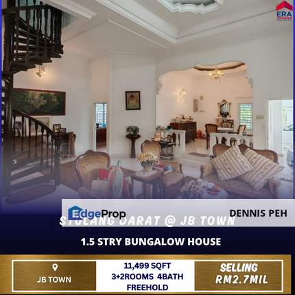 Stulang Darat 1.5stry Bungalow House For Sale , Johor, Johor Bahru