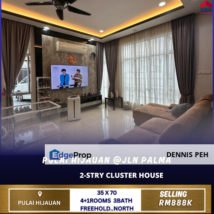 Tmn Pulai Hijauan 2-stry Cluster House For Sale (Facing North), Johor, Kangkar Pulai
