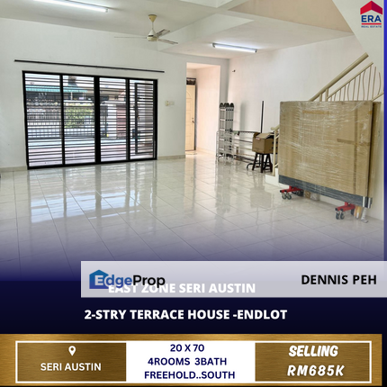 East Zone Seri Austin 2-stry Endlot House For Sale (South), Johor, Johor Bahru