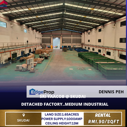 Sri Yaacob Detached Factory For Rent , Johor, Skudai