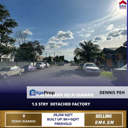 Senai Idaman 1.5stry Deyached Factory For Sale (Tenanted), Johor, Senai