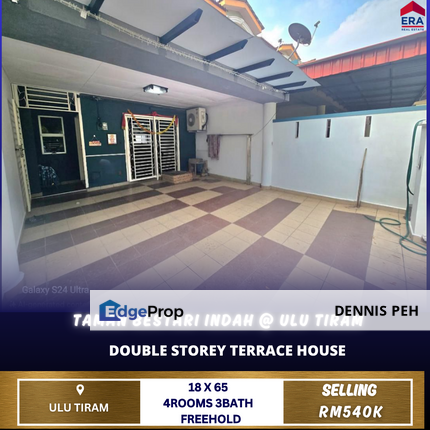 Bestari Indah @Ulu Tiram 2-stry Terrace House For Sale (Facing West), Johor, Ulu Tiram