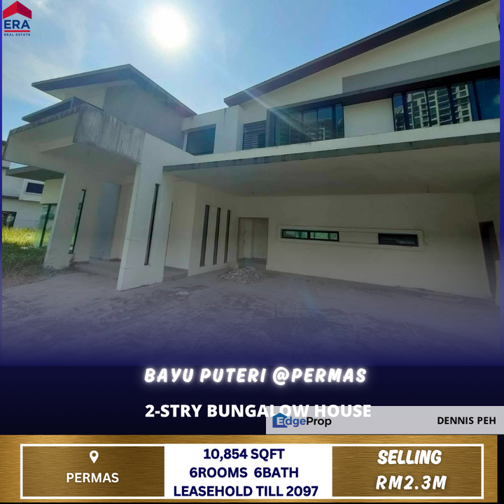 Bayu Puteri @Permas 2-stry Bungalow House For Sale , Johor, Johor Bahru