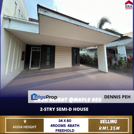 Adda Heights@Maple Red 2-stry Semi-D House For Sale     , Johor, Johor Bahru