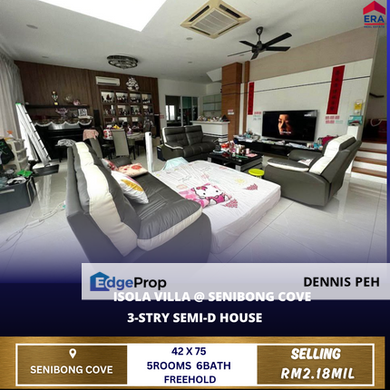 Isola Villa@Senibong Cove 3-stry Semi-D House For Sale, Johor, Masai