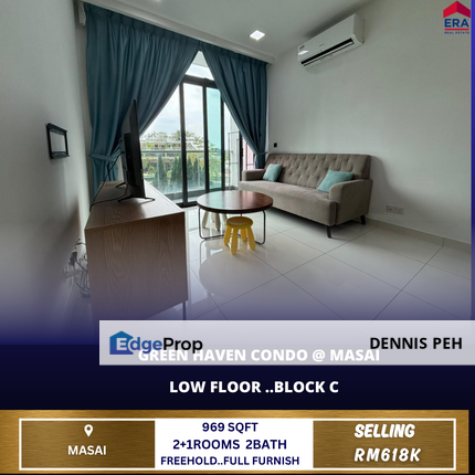 Green Haven @Masai 2+1rooms Low Floor For Sale, Johor, Masai