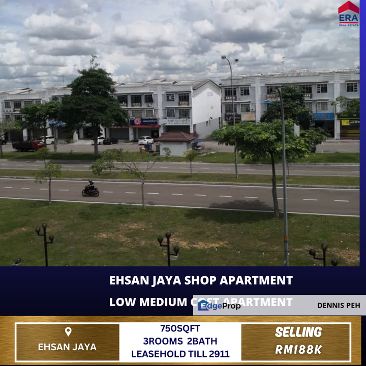 Ehsan Jaya Low Medium Cost Shop Apartment 3rd Floor Corner House For Sale, Johor, Johor Bahru