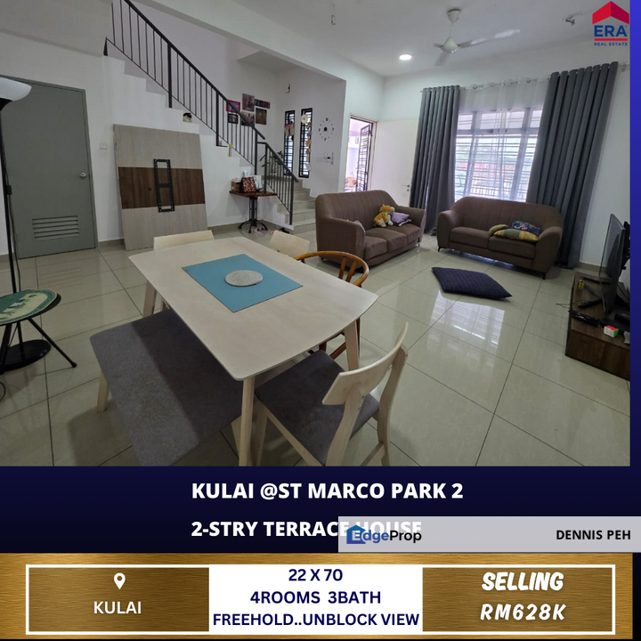 Kulai @St Marco Park 2 2-stry Terrace House For Sale (Unblock View), Johor, Kulai