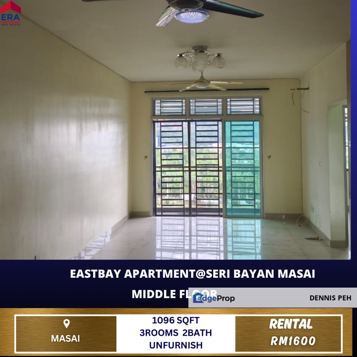 Eastbay Apartment @Masai 3rooms House For Rent, Johor, Masai