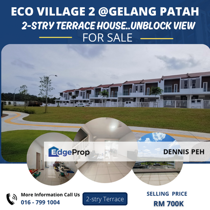 Eco Village 2 @Gelang Patah 2-stry House For Sale (Unblock View), Johor, Gelang Patah