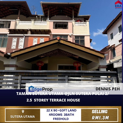 Sutera Utama 2.5stry Terrace House For Sale, Johor, Skudai