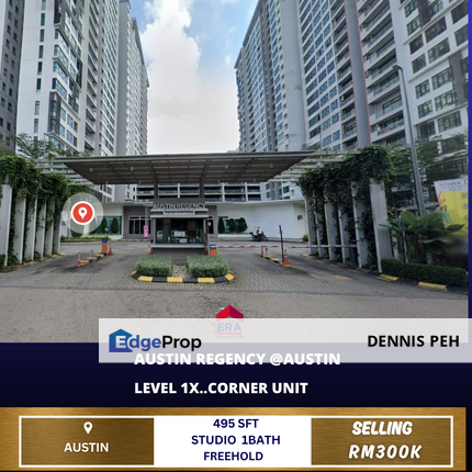 Austin Regency@Austin Studio Corner Unit For Sale , Johor, Johor Bahru