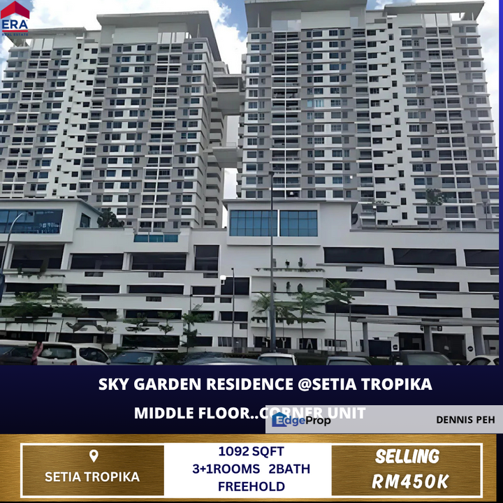 Sky Gardens Residences @Setia Tropika 3+1rooms Corner Lot For Sale, Johor, Setia Tropika