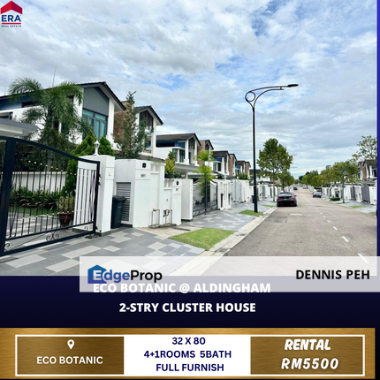 Eco Botanic @Aldingham 2-stry Cluster Full Furnish For Rent, Johor, Nusajaya