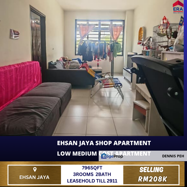 Ehsan Jaya Low Medium Cost Shop Apartment 2nd Floor For Sale, Johor, Johor Bahru