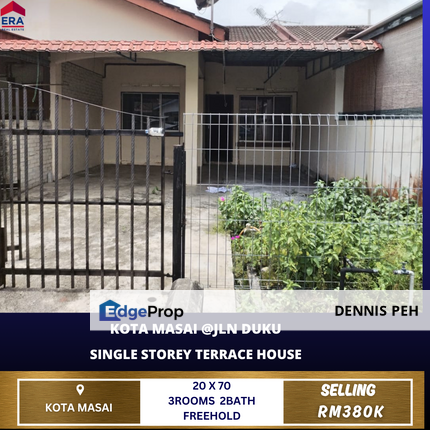Kota Masai @Jln Duku 1-stry Terrace House For Sale , Johor, Pasir Gudang