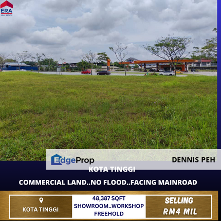Kota Tinggi 48,387sqft Commercial Land For Sale, Johor, Ulu Tiram