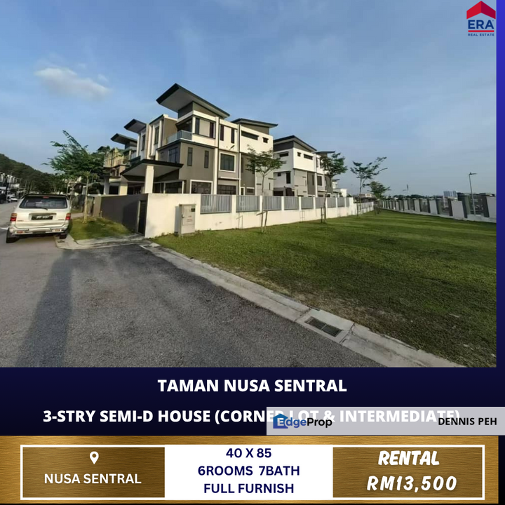 Taman Nusa Sentral 3-stry 2adjoining units House For Rent (Corner & Intermediate Lot), Johor, 