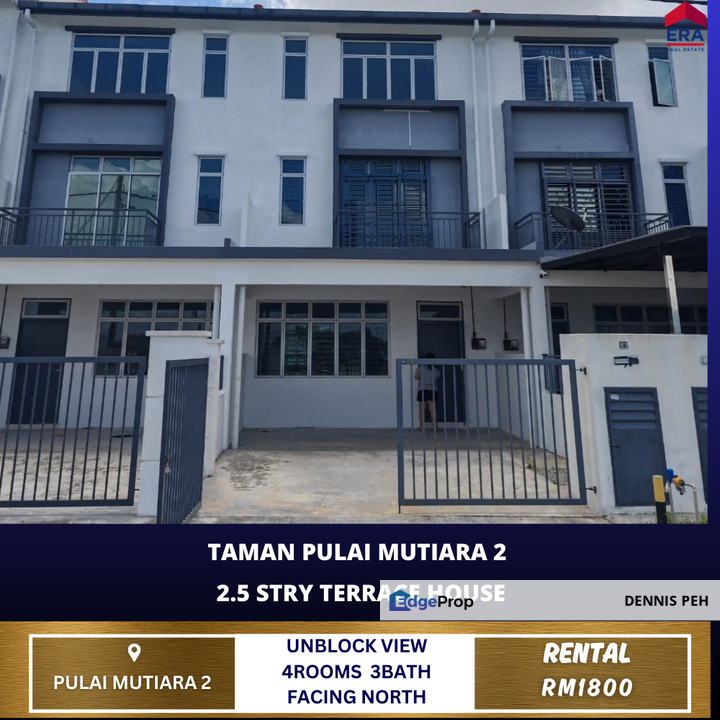Taman Pulai Mutiara 2 2.5stry House For Rent (Unblock View), Johor, Kangkar Pulai