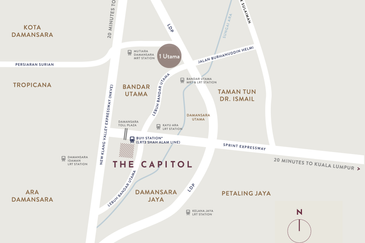 New Office Units linked to LRT 3 station @ The Capitol, Damansara.