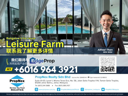 Leisure Farm 1STY Bungalow Luxury Villa House For Sale, Johor, Gelang Patah