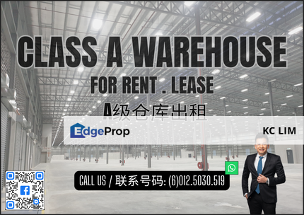 Class A Warehouse with ESFR Sprinkler System For Rent, Bandar Bukit Raja, Selangor, Selangor, Klang