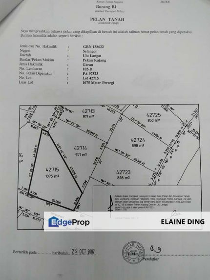 Bukit Meringin Bungalow land, Selangor, Kajang
