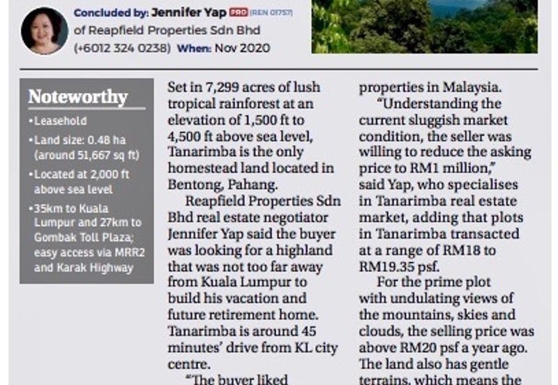 Tanarimba, Janda Baik is where you adopt the pace of nature