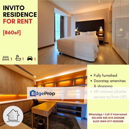 Invito Hotel and Residences at Bangsar TO RENT, Kuala Lumpur, Bangsar South