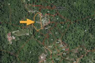 1.265 acres of Agriculture hill land with Sea View in Paya Terubong, Penang