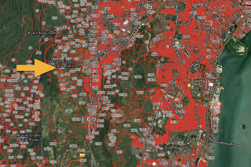 1.265 acres of Agriculture hill land with Sea View in Paya Terubong, Penang