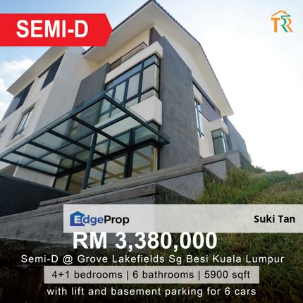 G【HUGE SemiD with LIFT & POOL】The GROVES Lake Fields YTL @ Sg Besi + Undergraound Car Park for 7 Cars, Kuala Lumpur, Sungai Besi