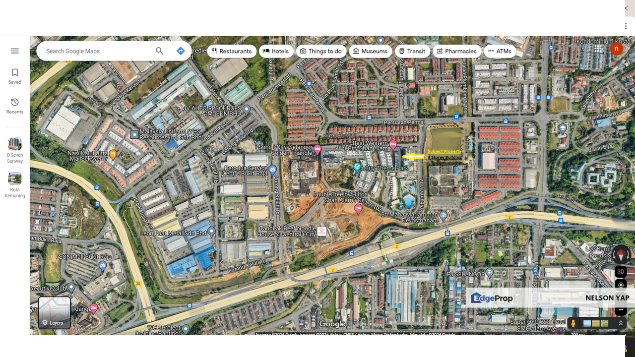 i-City Park 3 storey whole block commercial building for rent, Selangor, Shah Alam