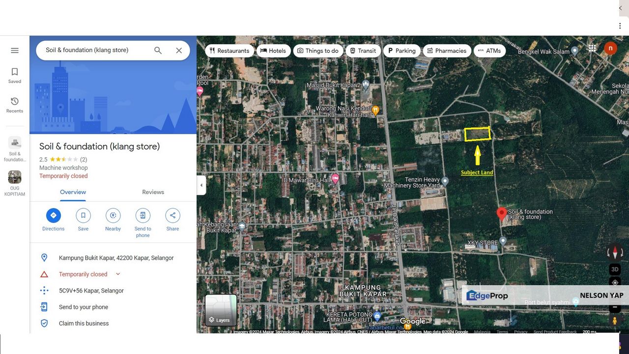 Kampung Bukit Kapar 5 acres land for sale (Agriculture zone residential land), Selangor, Kapar 