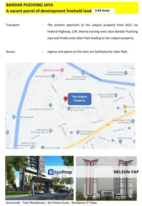 Puchong Jaya freehold residential land for sale, Selangor, Puchong