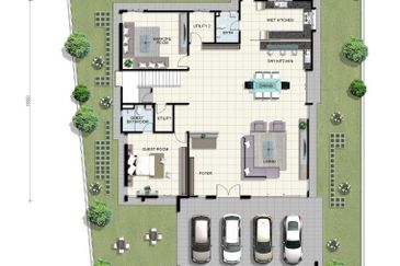 Gated and Guarded Spacious 2 storey Bungalow House  For Sale @ Bukit Mertajam