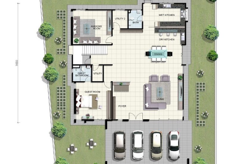 Gated and Guarded Spacious 2 storey Bungalow House  For Sale @ Bukit Mertajam