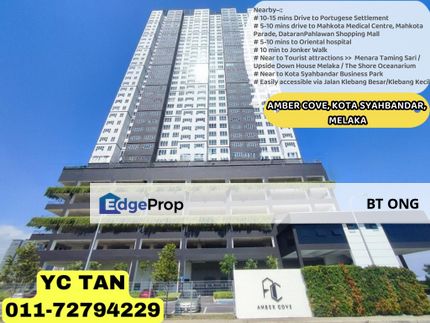 AMBER COVE MELAKA FULLY FURNISHED MELAKA TOWN NON BUMI HIGH FLOOR CITY VIEW, Melaka, Klebang